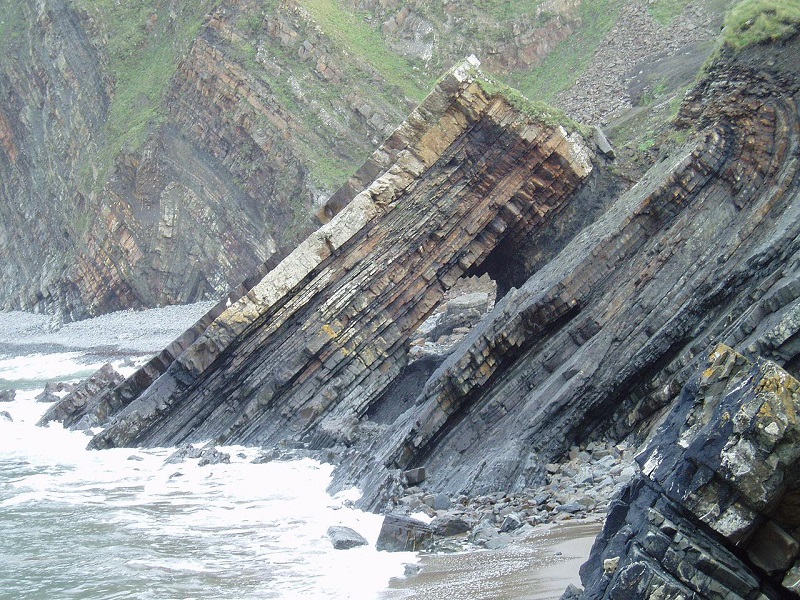 Rock Folds – Hartland Quay British Coastline