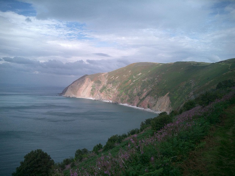 The Exmoor coastline showing Foreland Point