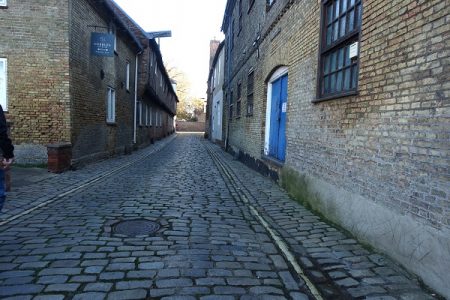cobbled street in Kings lynn, Norfolk