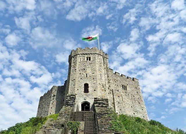Welsh town of Cardiff, castle