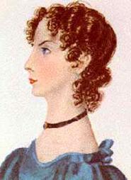 Anne Brontë (1820–1849), portrait by Charlotte Brontë, c.1834. Public domain via Wikimedia Commons